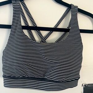 Lululemon energy bra hype stripe black white 4